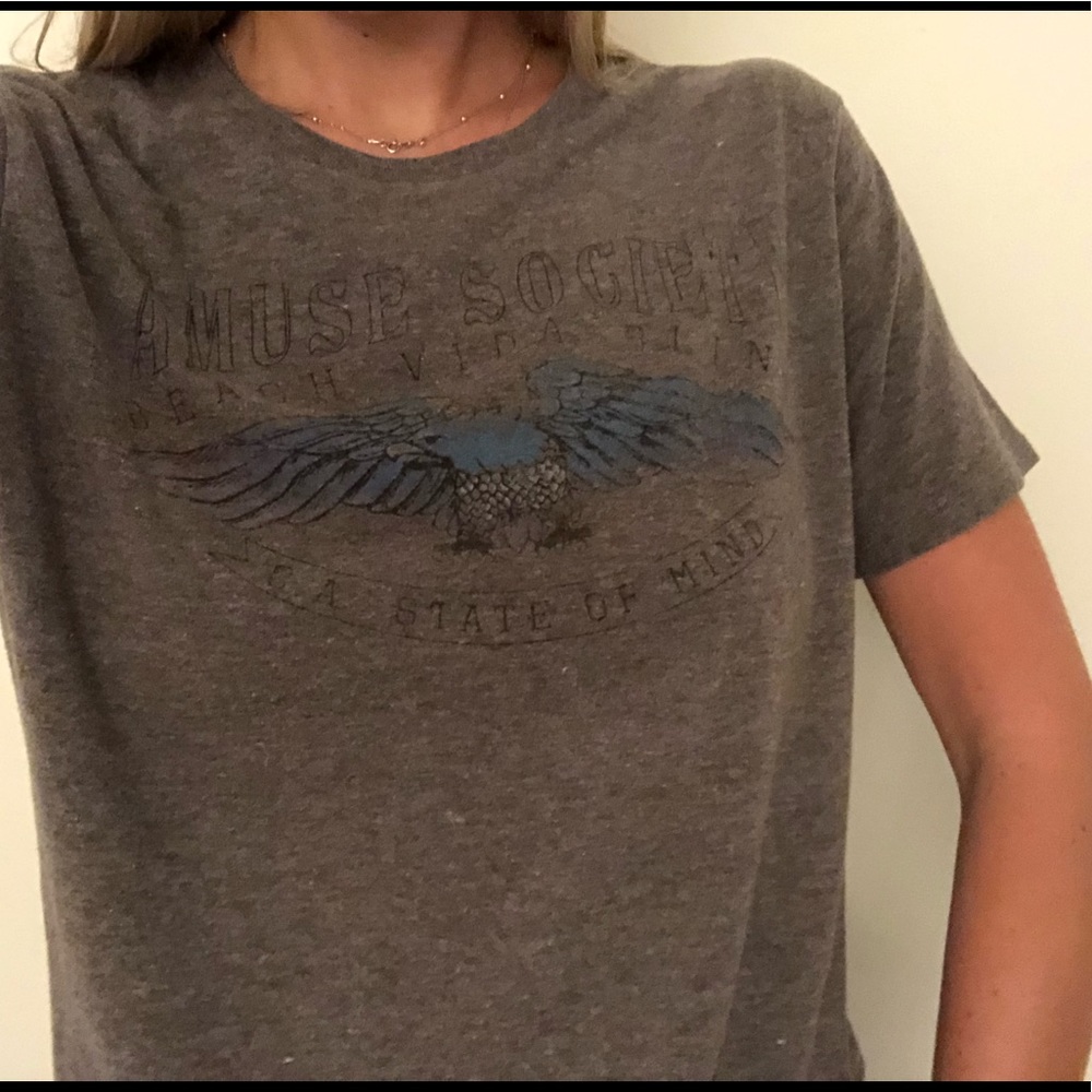 Amuse society distressed graphic T-shirt